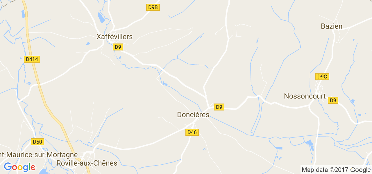 map de la ville de Doncières