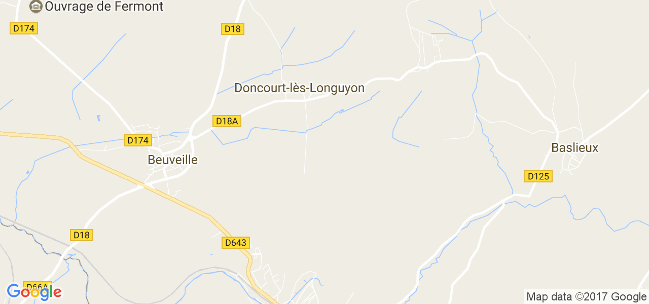 map de la ville de Doncourt-lès-Longuyon