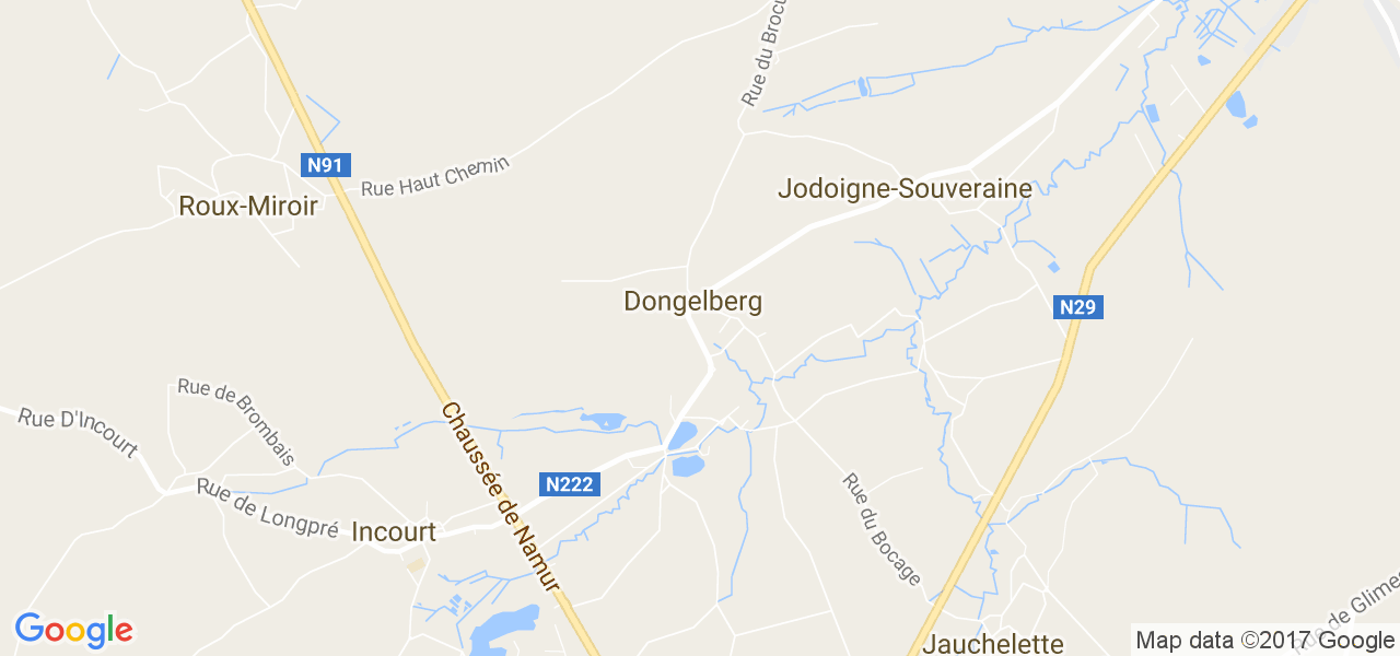 map de la ville de Dongelberg