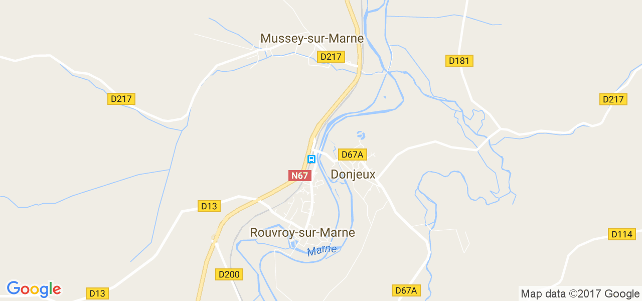 map de la ville de Donjeux