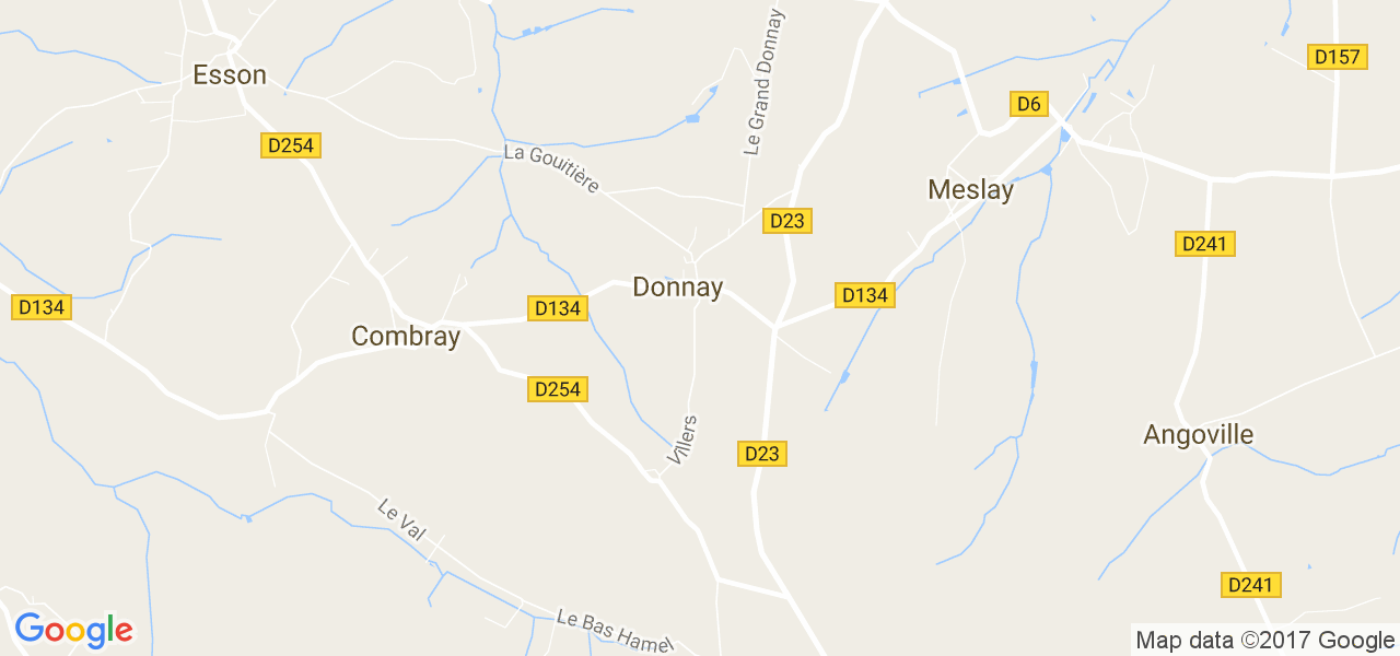 map de la ville de Donnay