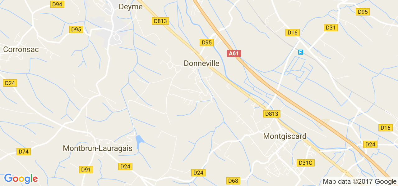 map de la ville de Donneville