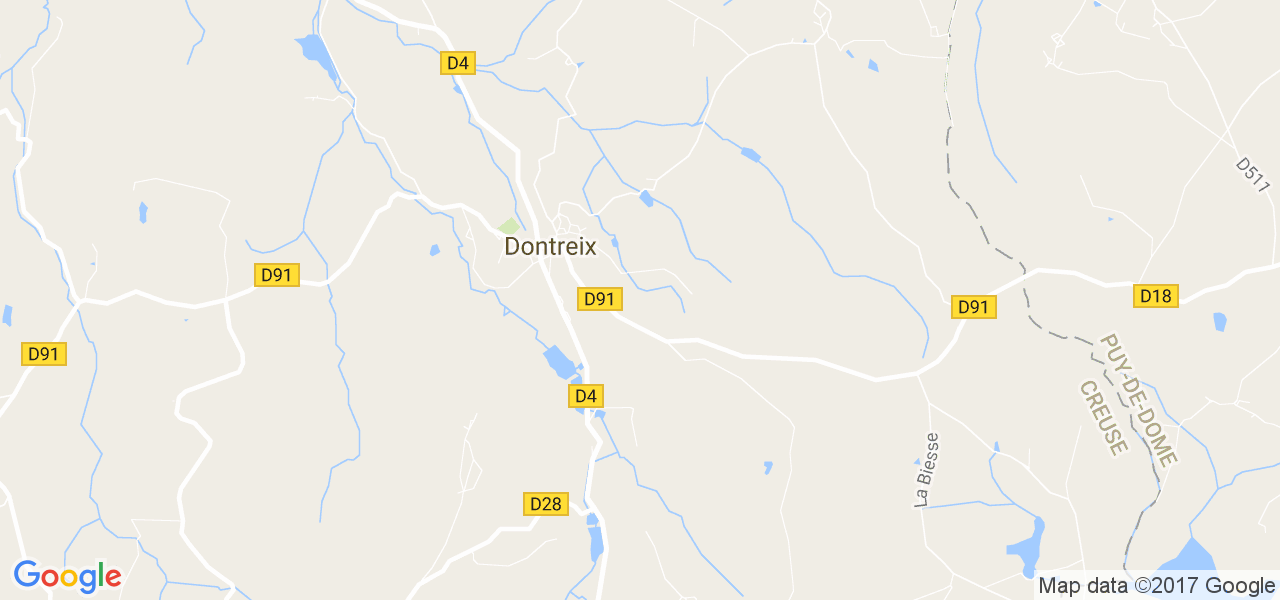 map de la ville de Dontreix