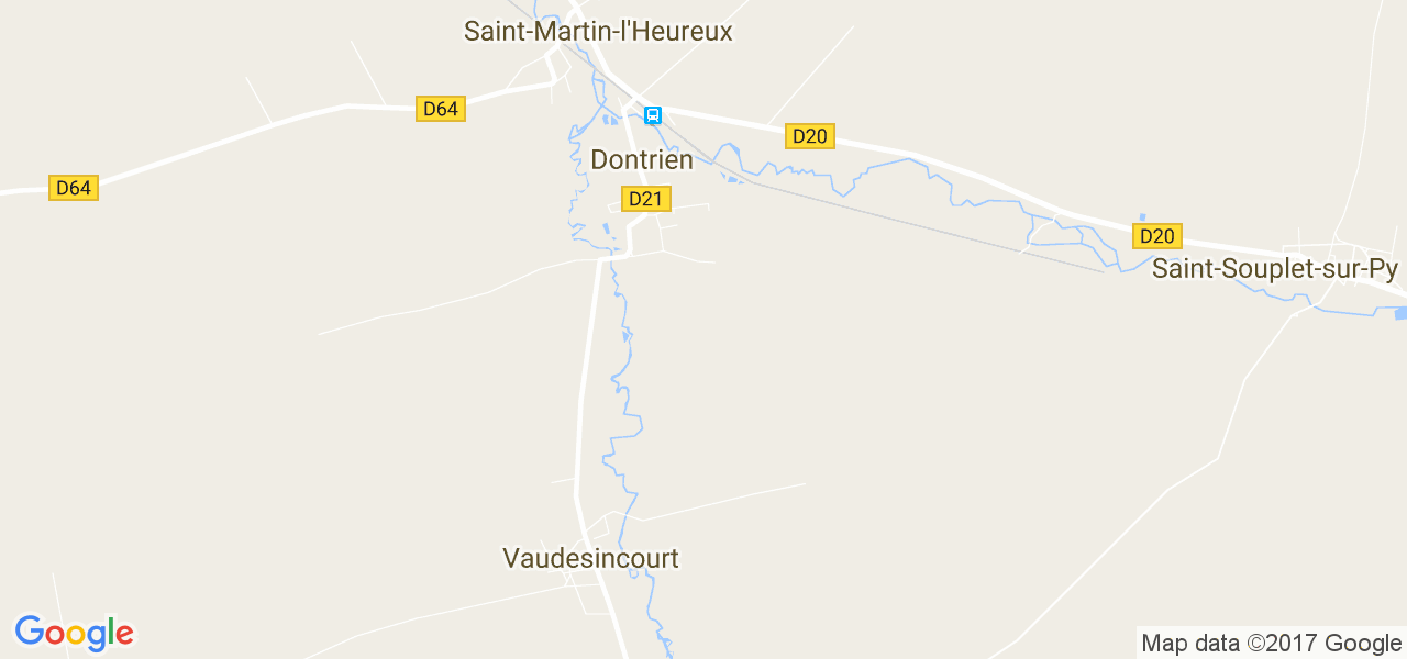 map de la ville de Dontrien