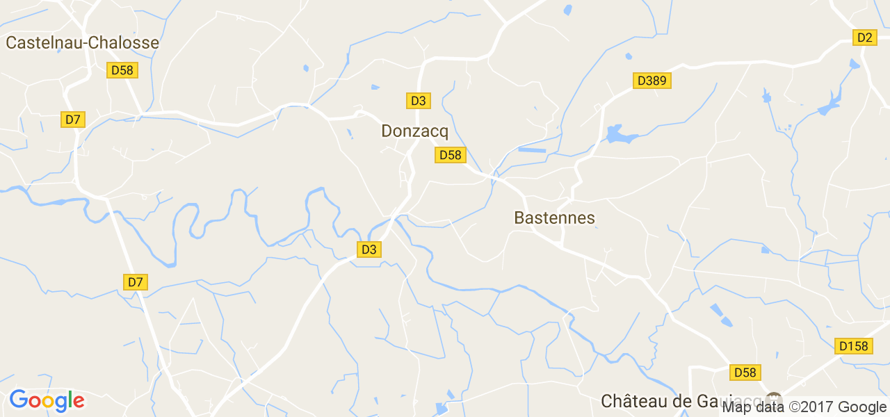 map de la ville de Donzacq