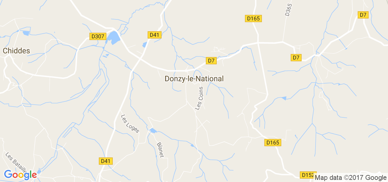 map de la ville de Donzy-le-National