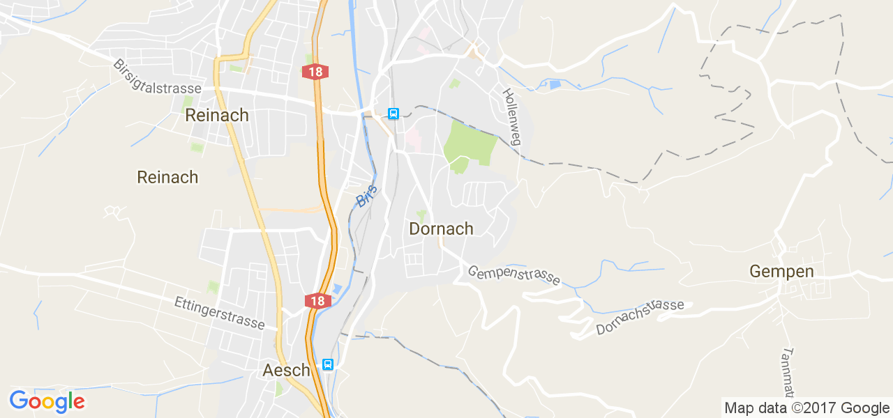 map de la ville de Dornach