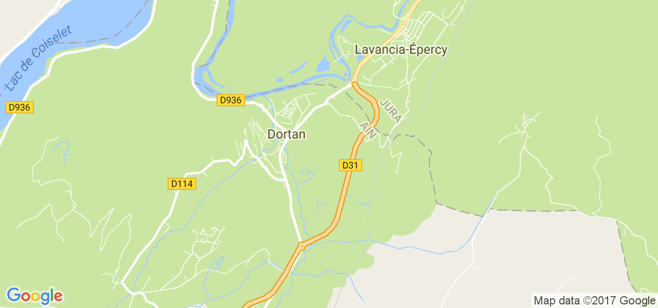 map de la ville de Dortan