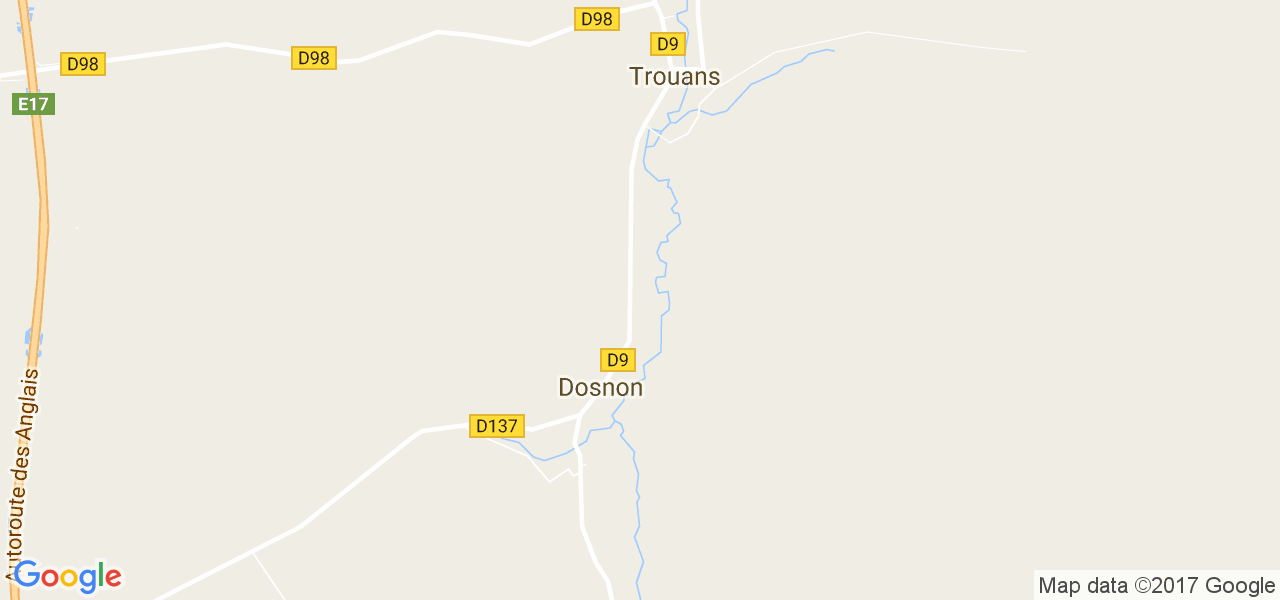 map de la ville de Dosnon