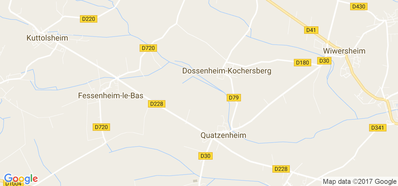 map de la ville de Dossenheim-Kochersberg