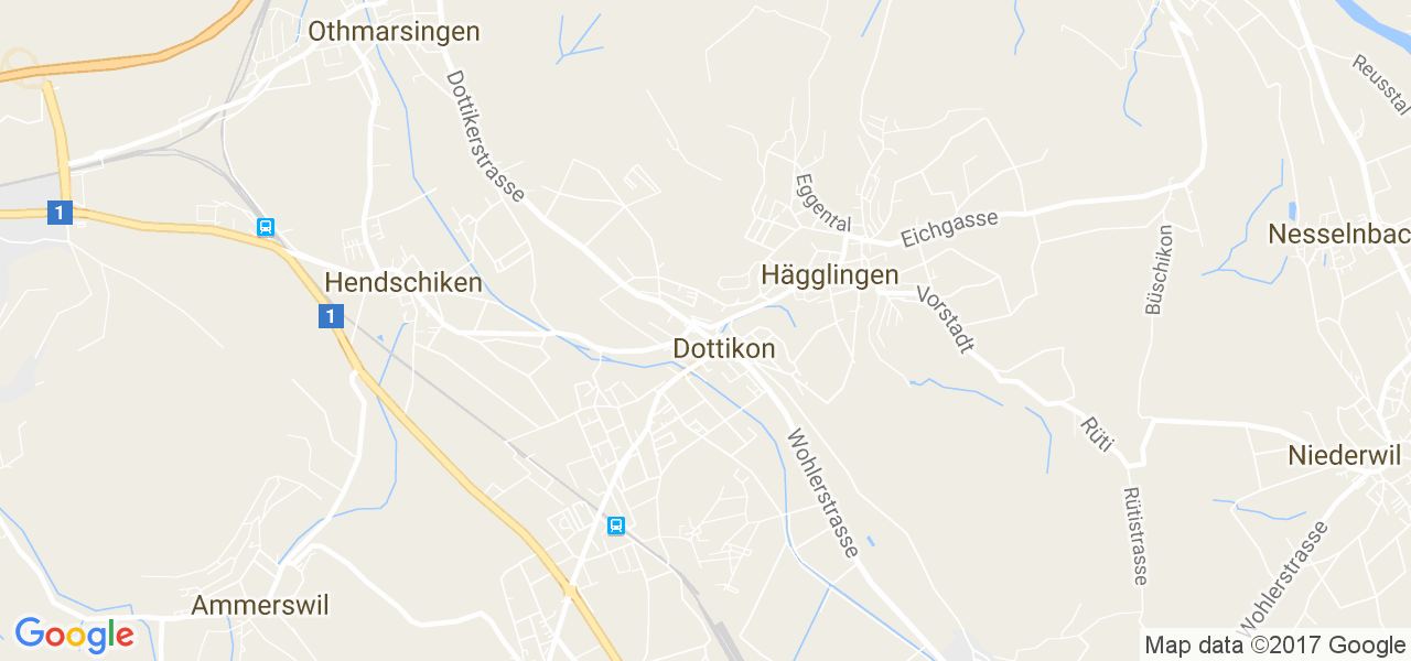 map de la ville de Dottikon