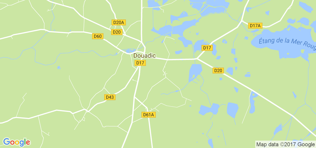 map de la ville de Douadic