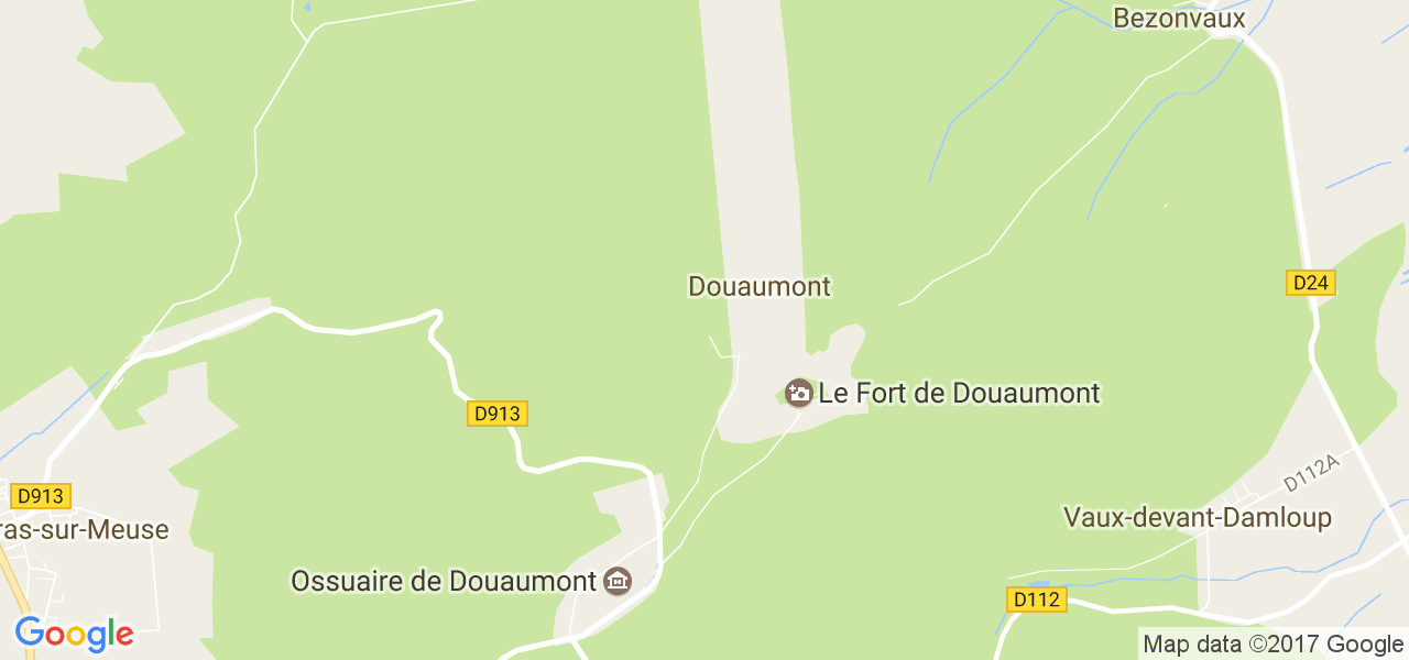 map de la ville de Douaumont