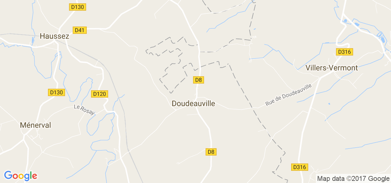 map de la ville de Doudeauville