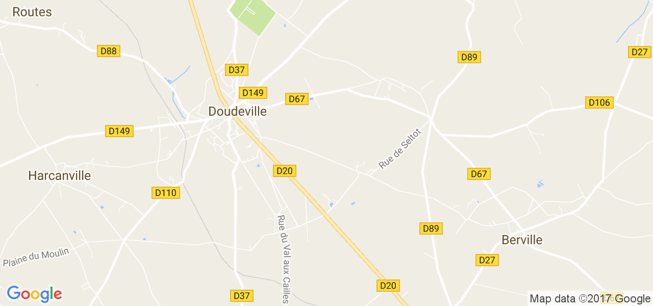 map de la ville de Doudeville