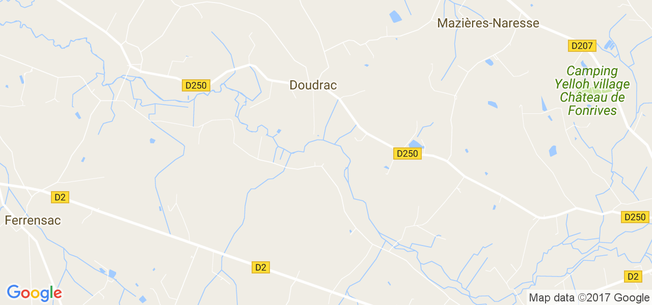 map de la ville de Doudrac