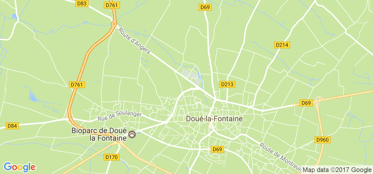 map de la ville de Doué-la-Fontaine