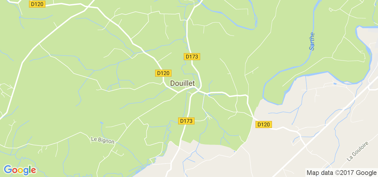 map de la ville de Douillet