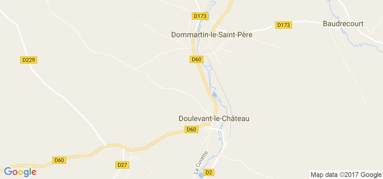 map de la ville de Doulevant-le-Château