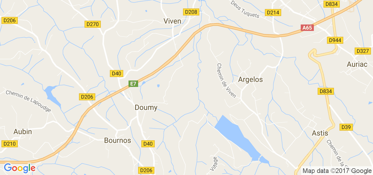 map de la ville de Doumy