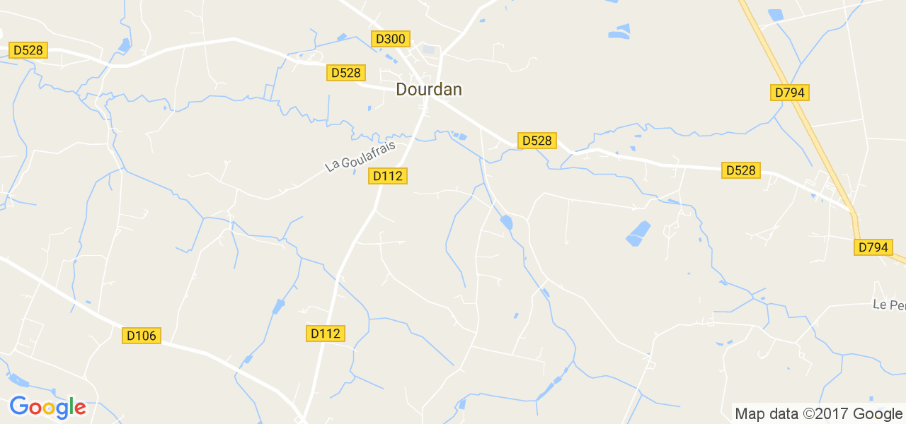 map de la ville de Dourdain