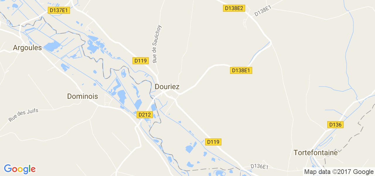 map de la ville de Douriez