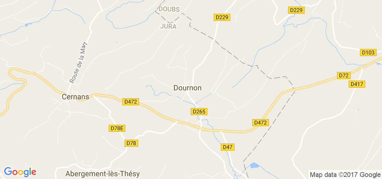 map de la ville de Dournon