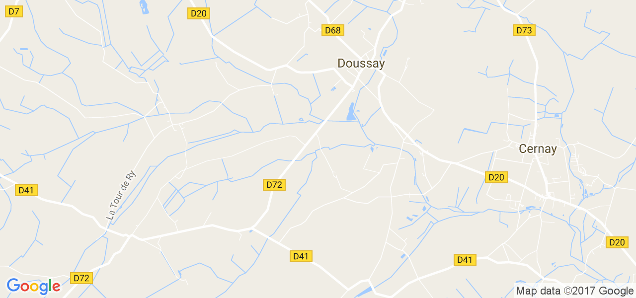 map de la ville de Doussay