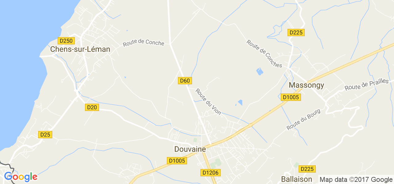 map de la ville de Douvaine