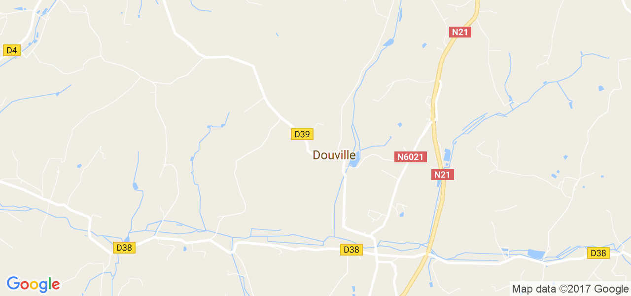 map de la ville de Douville