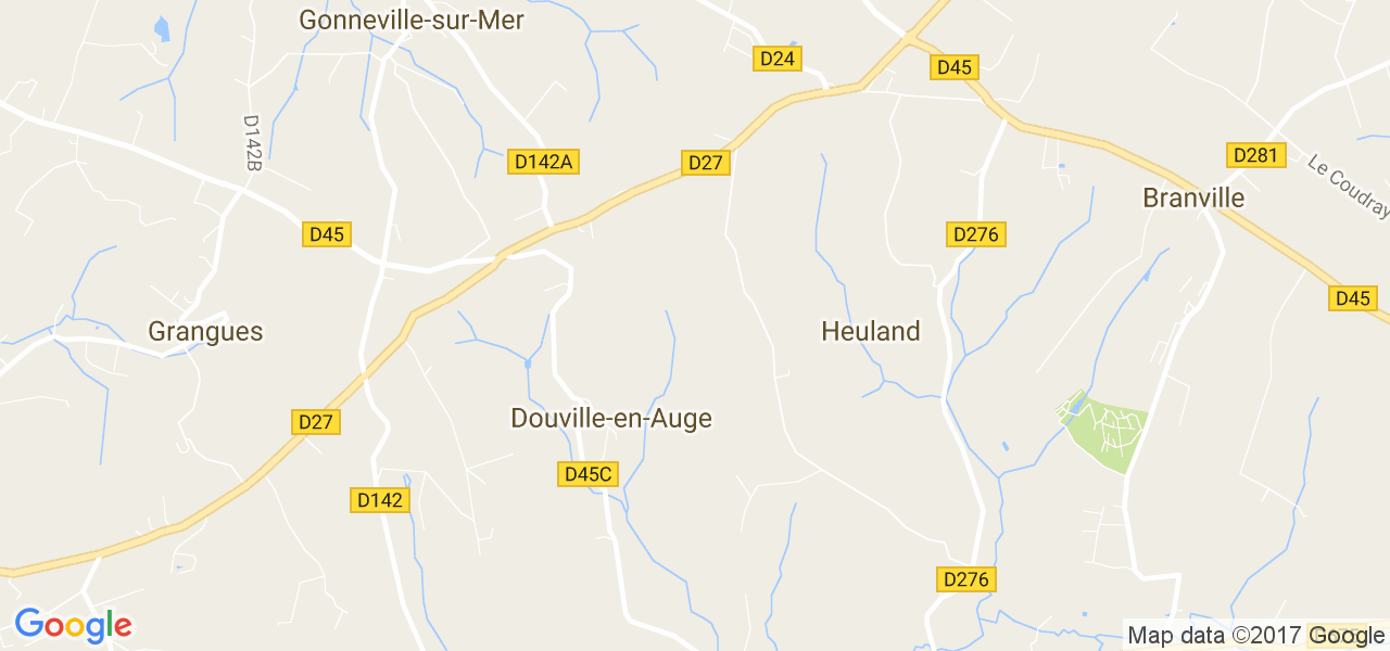 map de la ville de Douville-en-Auge