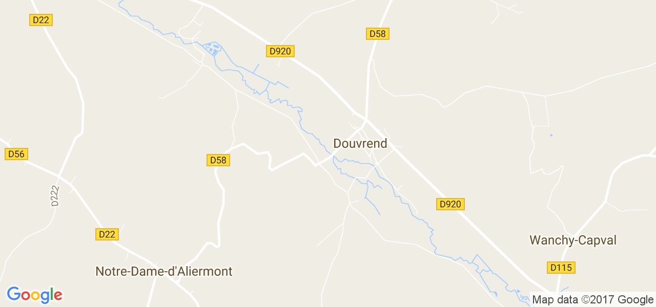 map de la ville de Douvrend