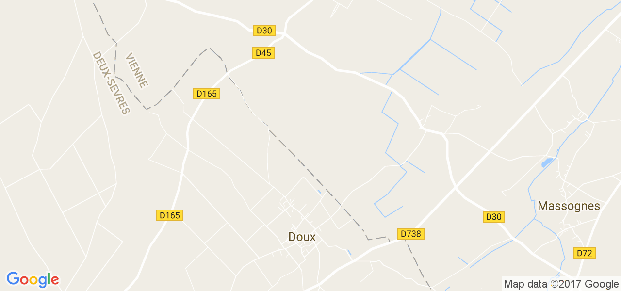 map de la ville de Doux