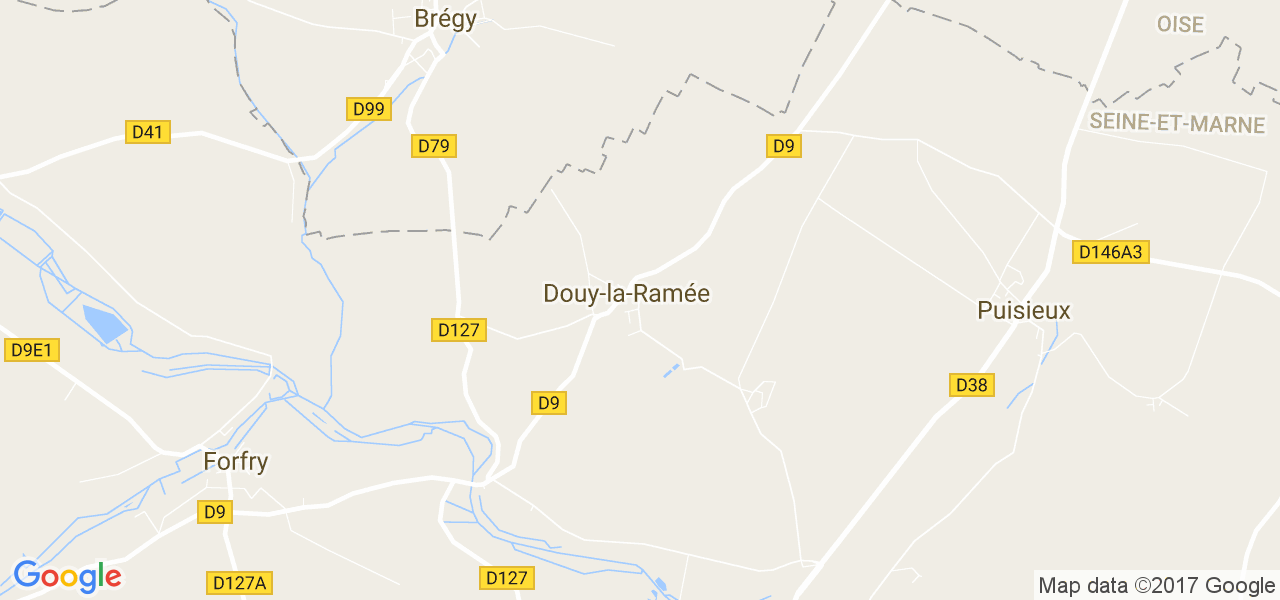 map de la ville de Douy-la-Ramée