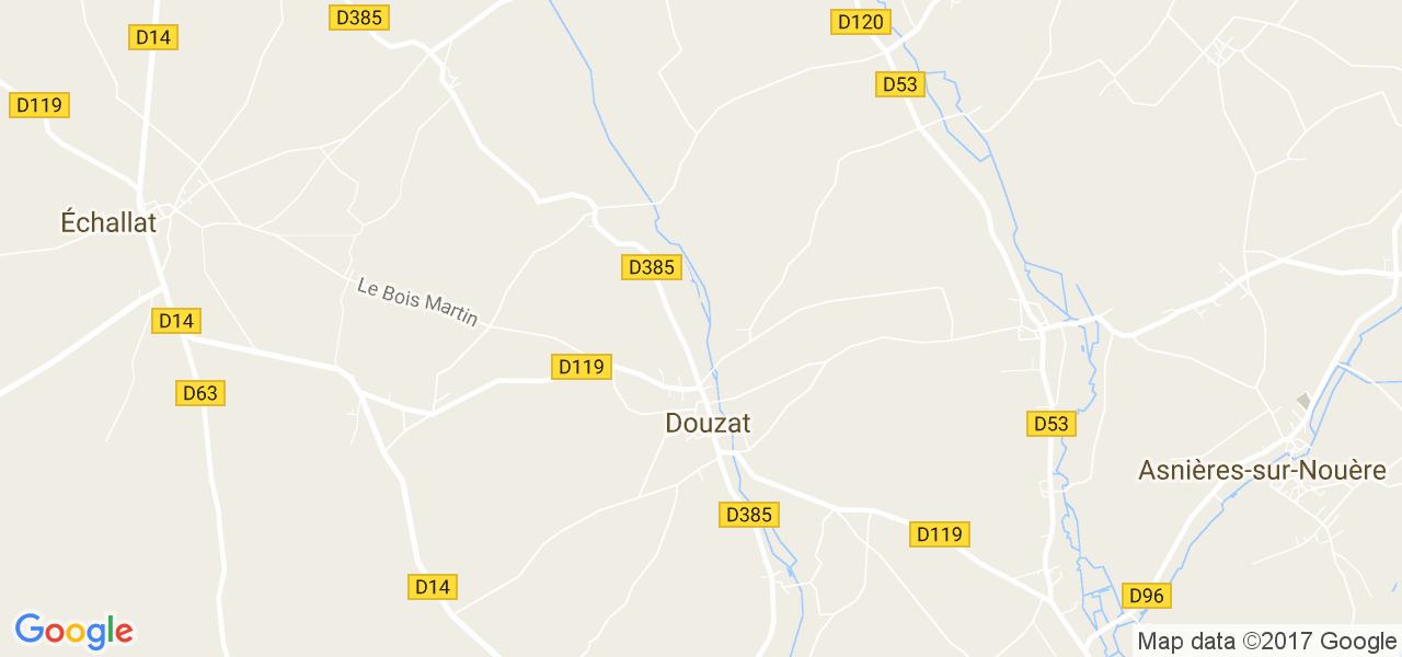 map de la ville de Douzat