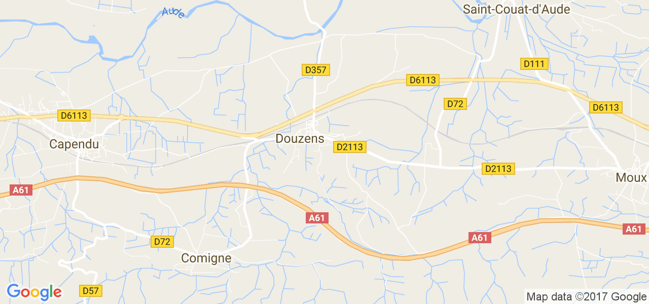 map de la ville de Douzens