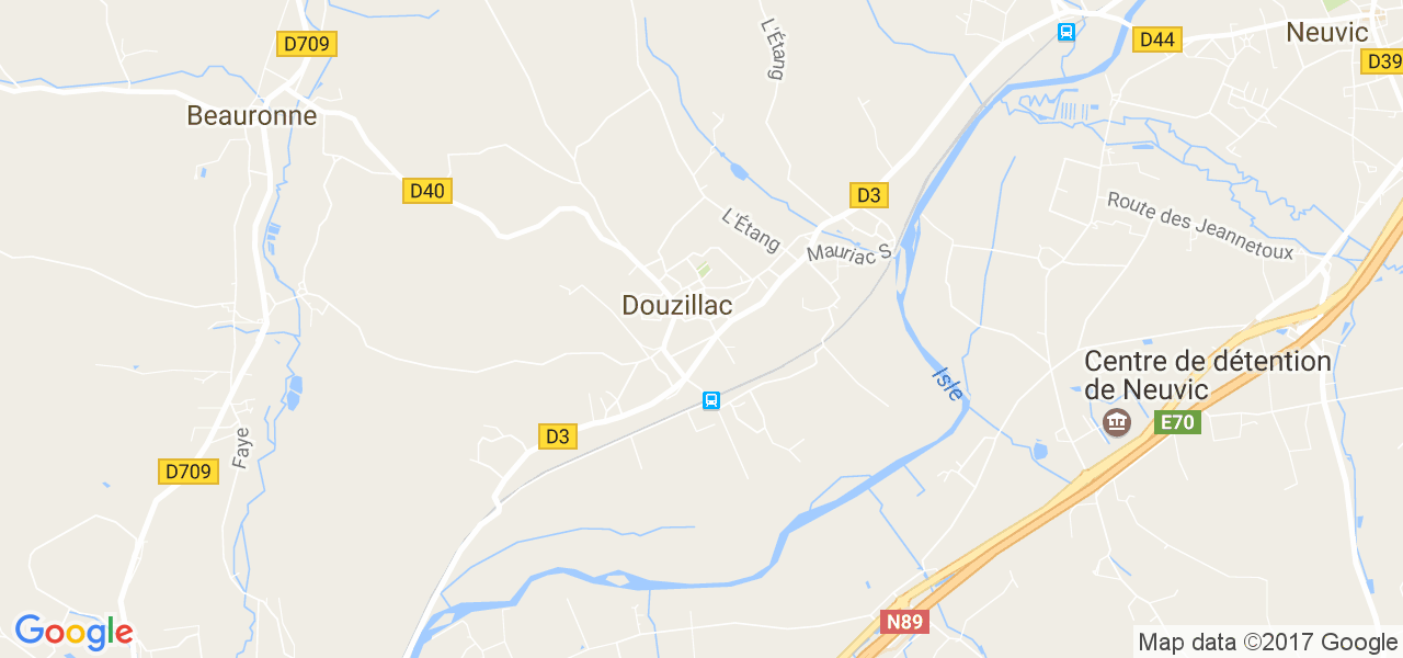 map de la ville de Douzillac