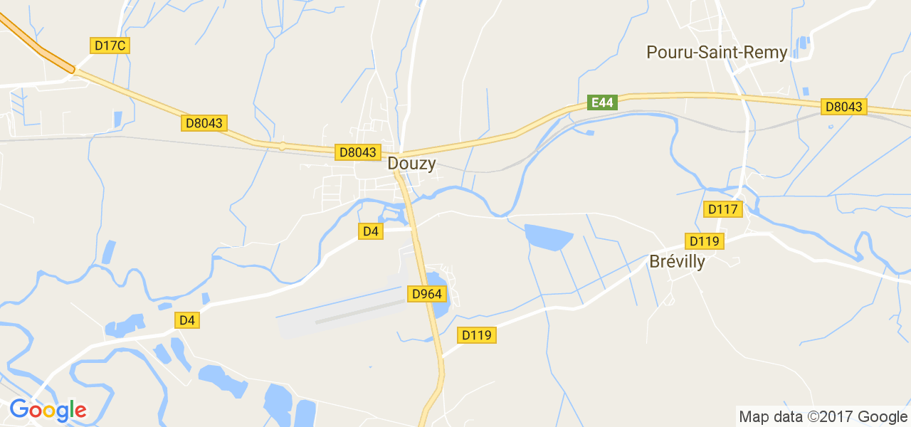 map de la ville de Douzy