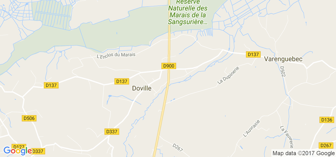 map de la ville de Doville