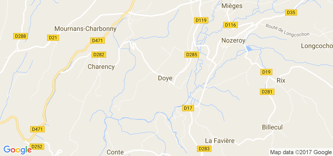 map de la ville de Doye