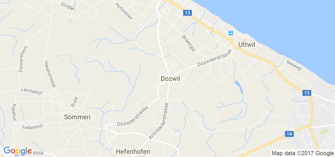 map de la ville de Dozwil