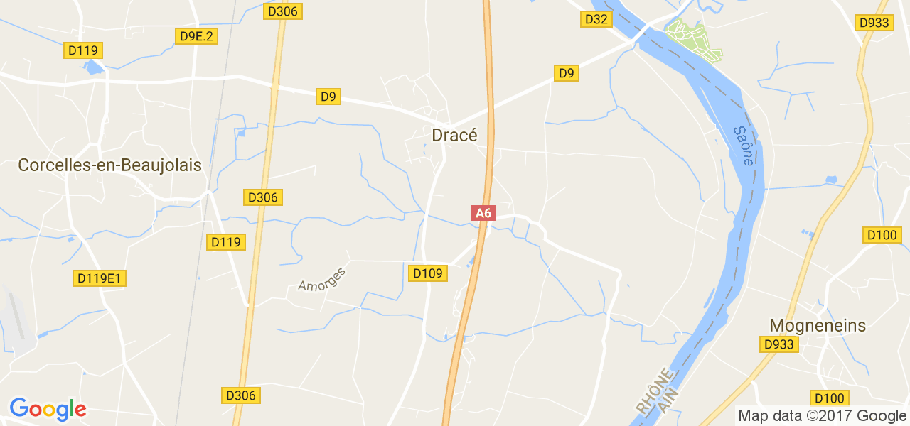 map de la ville de Dracé