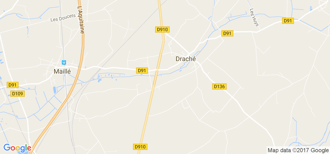 map de la ville de Draché