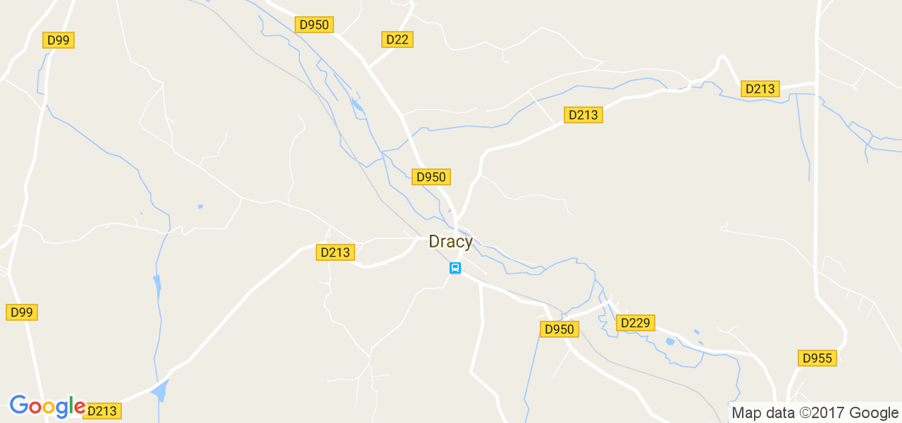 map de la ville de Dracy