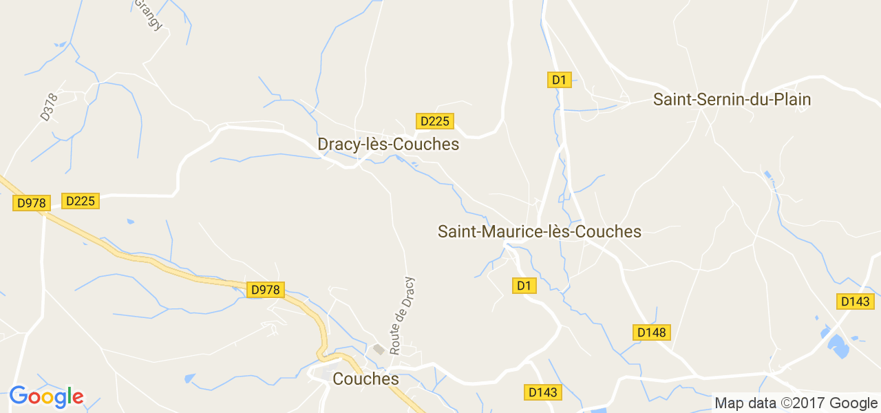 map de la ville de Dracy-lès-Couches