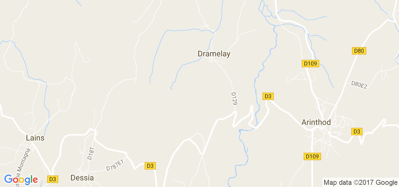 map de la ville de Dramelay