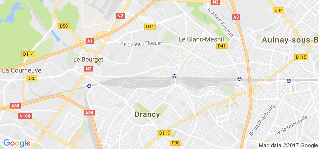 map de la ville de Drancy