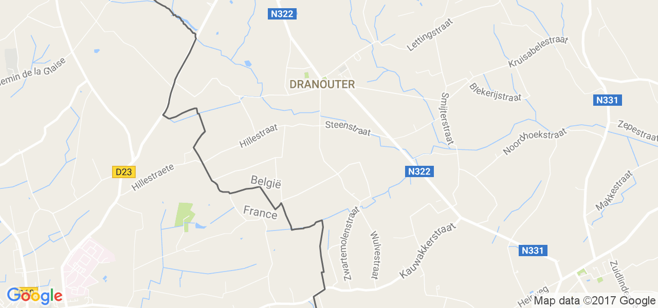 map de la ville de Dranouter