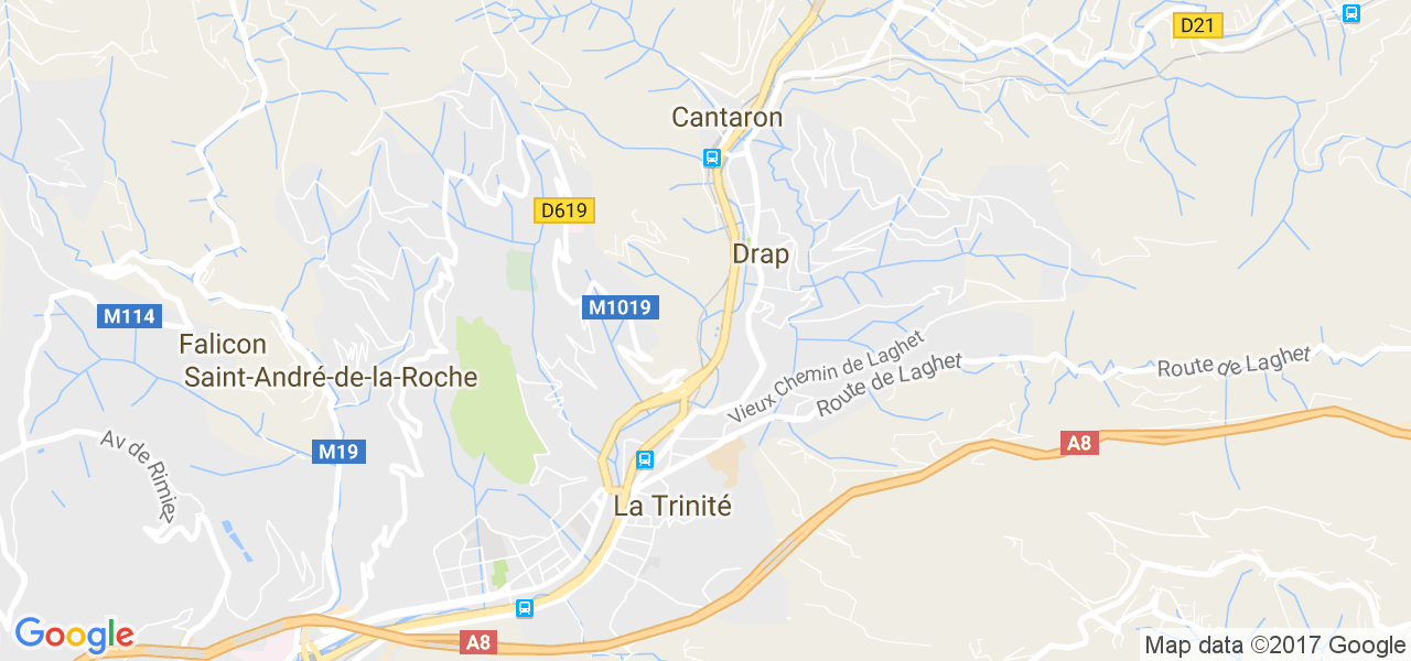 map de la ville de Drap