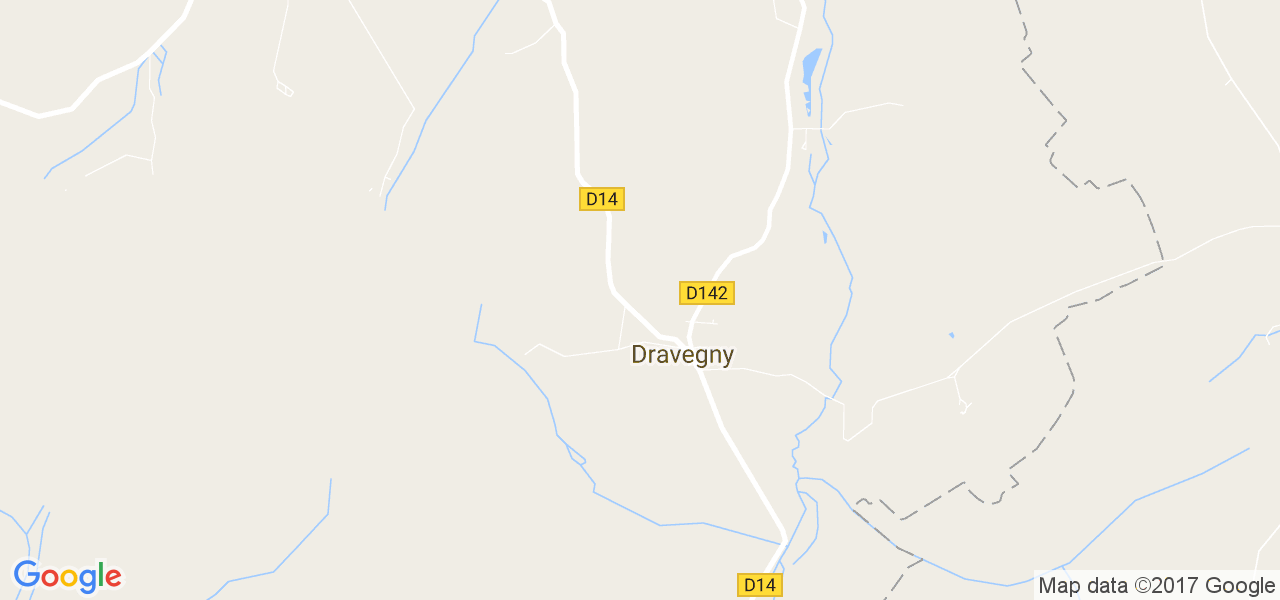 map de la ville de Dravegny